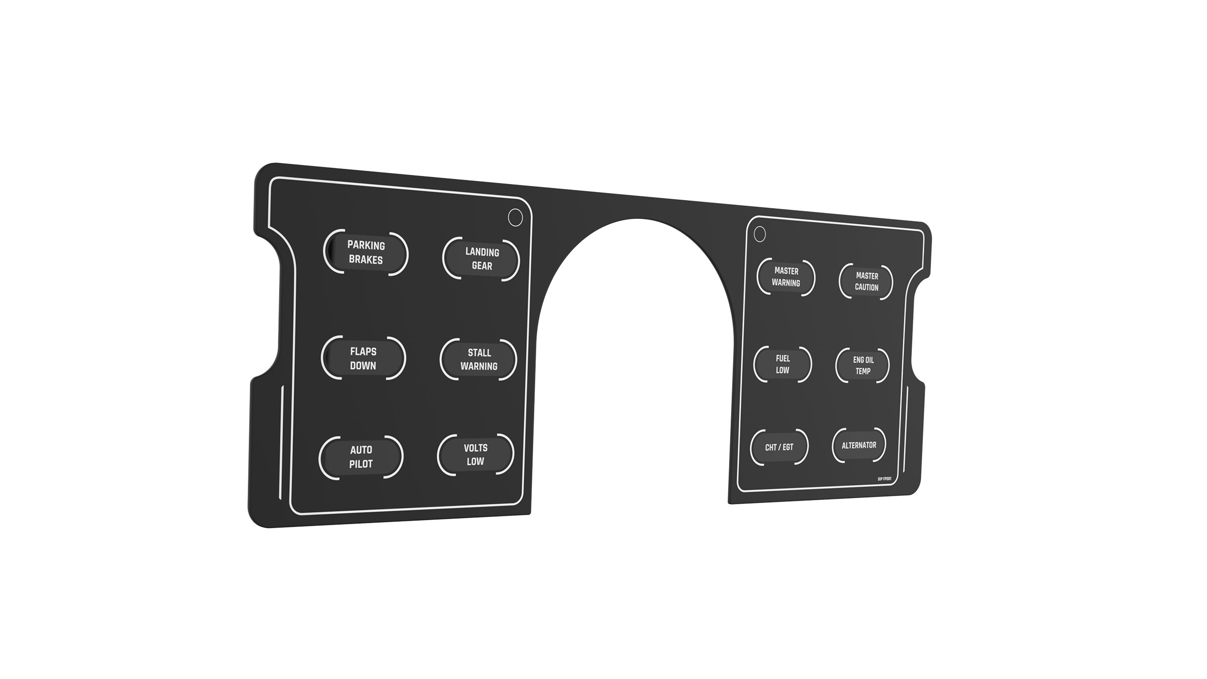 Accessories - VelocityOne Flight Status Indicator Panel (SIP), Default Layout